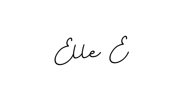 Elle E stylish signature style. Best Handwritten Sign (BallpointsItalic-DORy9) for my name. Handwritten Signature Collection Ideas for my name Elle E. Elle E signature style 11 images and pictures png