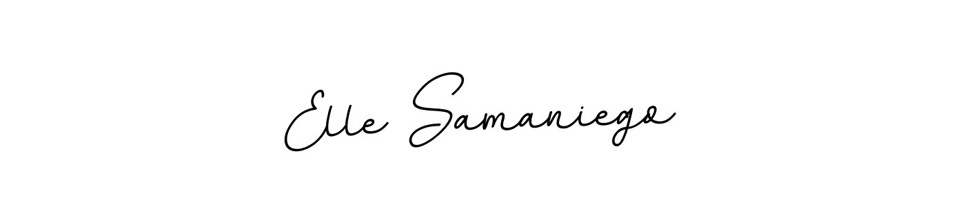 Elle Samaniego stylish signature style. Best Handwritten Sign (BallpointsItalic-DORy9) for my name. Handwritten Signature Collection Ideas for my name Elle Samaniego. Elle Samaniego signature style 11 images and pictures png