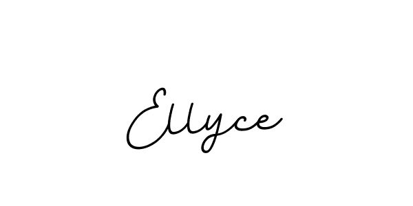 Design your own signature with our free online signature maker. With this signature software, you can create a handwritten (BallpointsItalic-DORy9) signature for name Ellyce. Ellyce signature style 11 images and pictures png