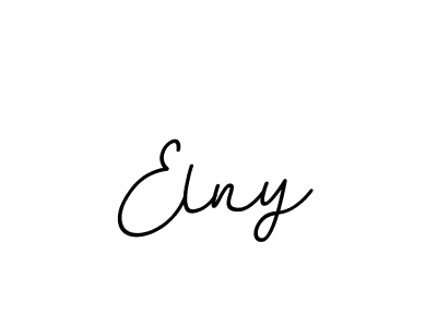 How to make Elny name signature. Use BallpointsItalic-DORy9 style for creating short signs online. This is the latest handwritten sign. Elny signature style 11 images and pictures png