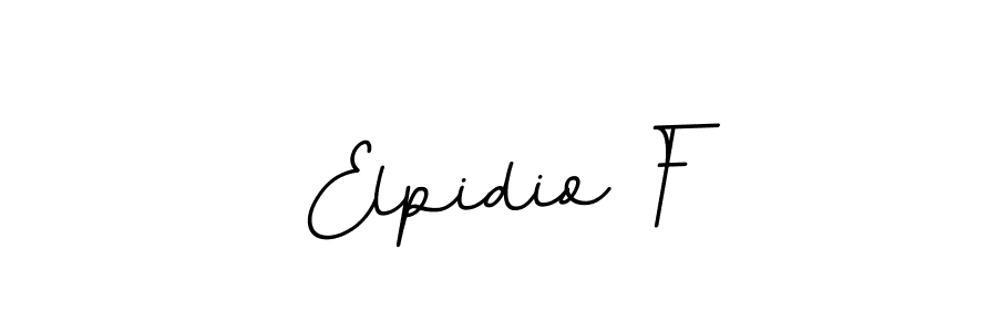 Create a beautiful signature design for name Elpidio F. With this signature (BallpointsItalic-DORy9) fonts, you can make a handwritten signature for free. Elpidio F signature style 11 images and pictures png