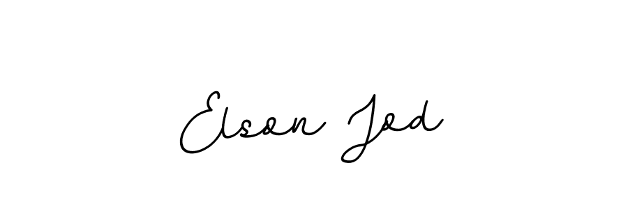 How to make Elson Jod name signature. Use BallpointsItalic-DORy9 style for creating short signs online. This is the latest handwritten sign. Elson Jod signature style 11 images and pictures png