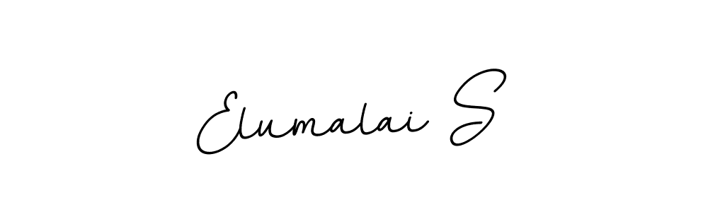 Design your own signature with our free online signature maker. With this signature software, you can create a handwritten (BallpointsItalic-DORy9) signature for name Elumalai S. Elumalai S signature style 11 images and pictures png