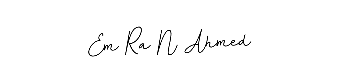 Design your own signature with our free online signature maker. With this signature software, you can create a handwritten (BallpointsItalic-DORy9) signature for name Em Ra N Ahmed. Em Ra N Ahmed signature style 11 images and pictures png
