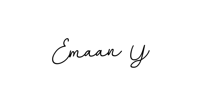 Use a signature maker to create a handwritten signature online. With this signature software, you can design (BallpointsItalic-DORy9) your own signature for name Emaan Y. Emaan Y signature style 11 images and pictures png