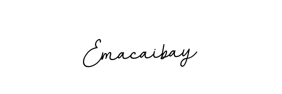 Use a signature maker to create a handwritten signature online. With this signature software, you can design (BallpointsItalic-DORy9) your own signature for name Emacaibay. Emacaibay signature style 11 images and pictures png