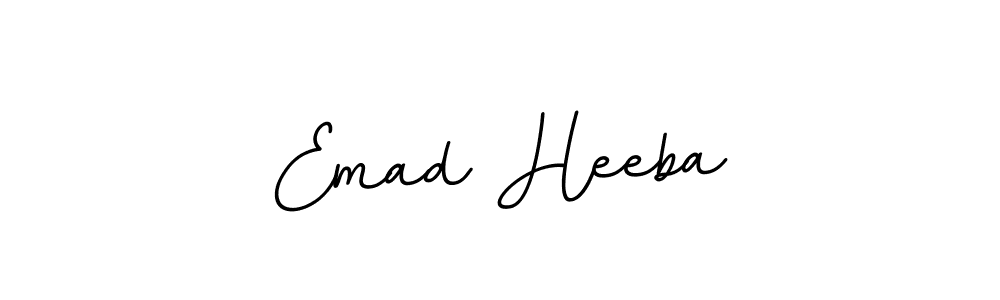 This is the best signature style for the Emad Heeba name. Also you like these signature font (BallpointsItalic-DORy9). Mix name signature. Emad Heeba signature style 11 images and pictures png