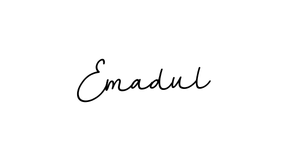 Create a beautiful signature design for name Emadul. With this signature (BallpointsItalic-DORy9) fonts, you can make a handwritten signature for free. Emadul signature style 11 images and pictures png