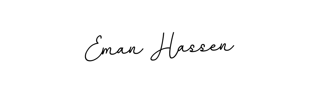 How to make Eman Hassen name signature. Use BallpointsItalic-DORy9 style for creating short signs online. This is the latest handwritten sign. Eman Hassen signature style 11 images and pictures png