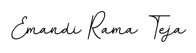 If you are searching for the best signature style for your name Emandi Rama Teja, here we have designed multiple signature styles using BallpointsItalic-DORy9. Emandi Rama Teja signature style 11 images and pictures png