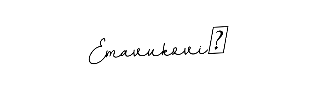 The best way (BallpointsItalic-DORy9) to make a short signature is to pick only two or three words in your name. The name EmavukoviĆ include a total of six letters. For converting this name. EmavukoviĆ signature style 11 images and pictures png