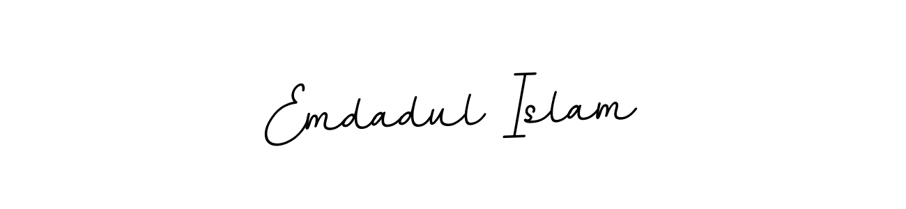 You should practise on your own different ways (BallpointsItalic-DORy9) to write your name (Emdadul Islam) in signature. don't let someone else do it for you. Emdadul Islam signature style 11 images and pictures png