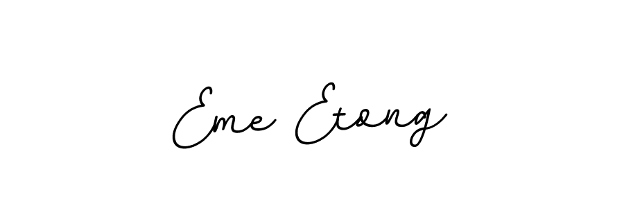 How to make Eme Etong name signature. Use BallpointsItalic-DORy9 style for creating short signs online. This is the latest handwritten sign. Eme Etong signature style 11 images and pictures png