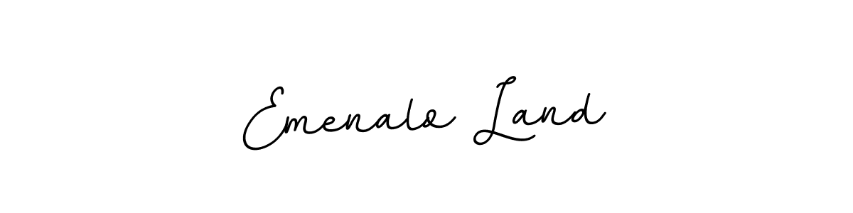 if you are searching for the best signature style for your name Emenalo Land. so please give up your signature search. here we have designed multiple signature styles  using BallpointsItalic-DORy9. Emenalo Land signature style 11 images and pictures png