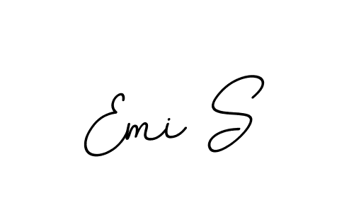 It looks lik you need a new signature style for name Emi S. Design unique handwritten (BallpointsItalic-DORy9) signature with our free signature maker in just a few clicks. Emi S signature style 11 images and pictures png