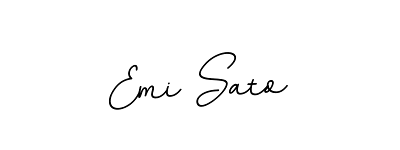 How to make Emi Sato name signature. Use BallpointsItalic-DORy9 style for creating short signs online. This is the latest handwritten sign. Emi Sato signature style 11 images and pictures png