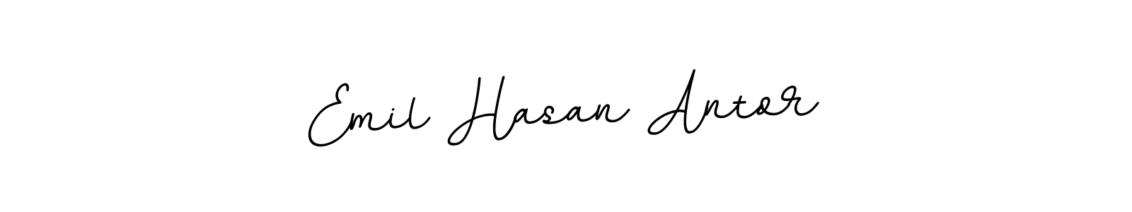 How to make Emil Hasan Antor name signature. Use BallpointsItalic-DORy9 style for creating short signs online. This is the latest handwritten sign. Emil Hasan Antor signature style 11 images and pictures png