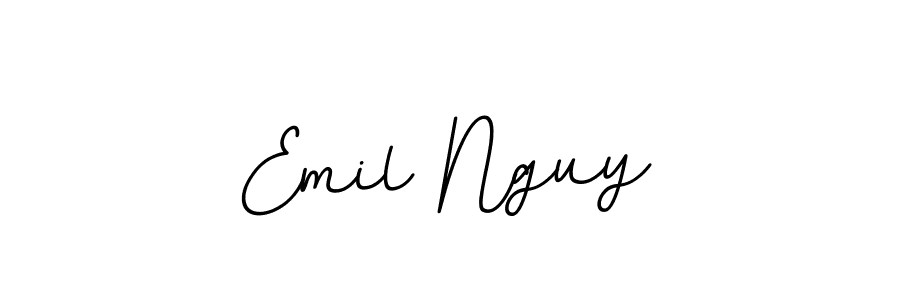 Also You can easily find your signature by using the search form. We will create Emil Nguy name handwritten signature images for you free of cost using BallpointsItalic-DORy9 sign style. Emil Nguy signature style 11 images and pictures png