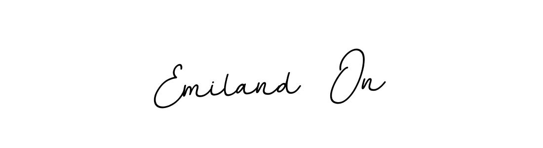 Check out images of Autograph of Emiland  On name. Actor Emiland  On Signature Style. BallpointsItalic-DORy9 is a professional sign style online. Emiland  On signature style 11 images and pictures png