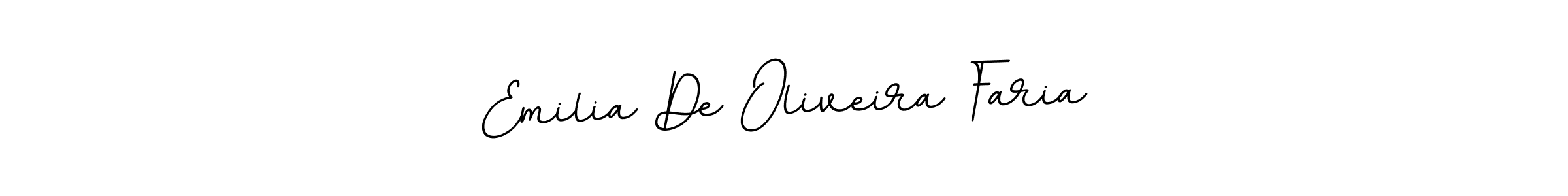 Design your own signature with our free online signature maker. With this signature software, you can create a handwritten (BallpointsItalic-DORy9) signature for name Emilia De Oliveira Faria. Emilia De Oliveira Faria signature style 11 images and pictures png