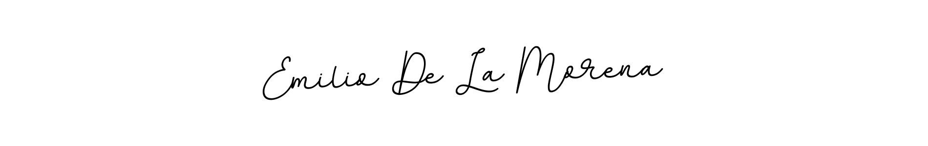 This is the best signature style for the Emilio De La Morena name. Also you like these signature font (BallpointsItalic-DORy9). Mix name signature. Emilio De La Morena signature style 11 images and pictures png