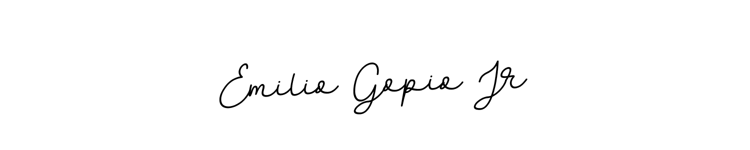 if you are searching for the best signature style for your name Emilio Gopio Jr. so please give up your signature search. here we have designed multiple signature styles  using BallpointsItalic-DORy9. Emilio Gopio Jr signature style 11 images and pictures png