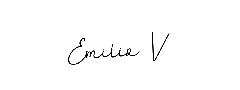 Similarly BallpointsItalic-DORy9 is the best handwritten signature design. Signature creator online .You can use it as an online autograph creator for name Emilio V. Emilio V signature style 11 images and pictures png