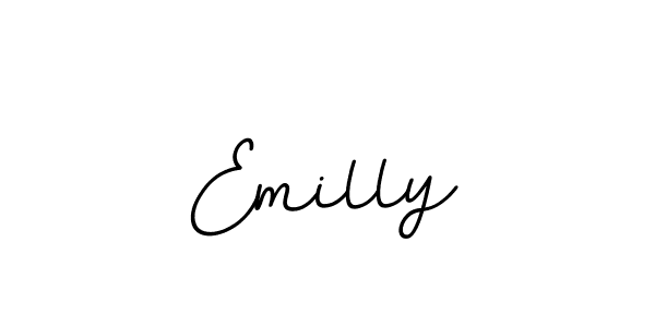 Use a signature maker to create a handwritten signature online. With this signature software, you can design (BallpointsItalic-DORy9) your own signature for name Emilly. Emilly signature style 11 images and pictures png