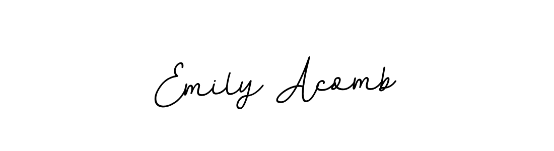 Use a signature maker to create a handwritten signature online. With this signature software, you can design (BallpointsItalic-DORy9) your own signature for name Emily Acomb. Emily Acomb signature style 11 images and pictures png