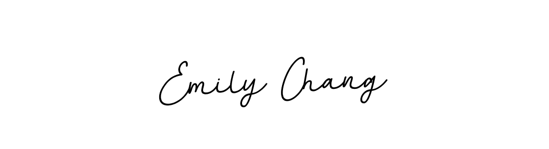 How to make Emily Chang name signature. Use BallpointsItalic-DORy9 style for creating short signs online. This is the latest handwritten sign. Emily Chang signature style 11 images and pictures png