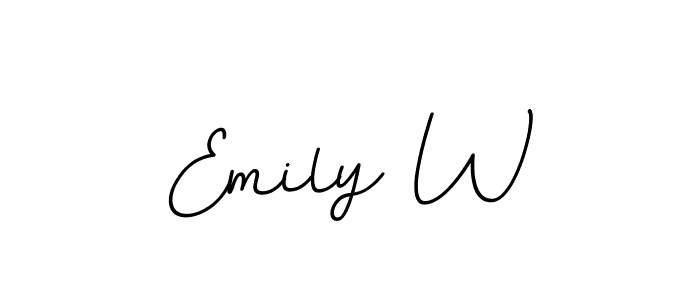 The best way (BallpointsItalic-DORy9) to make a short signature is to pick only two or three words in your name. The name Emily W include a total of six letters. For converting this name. Emily W signature style 11 images and pictures png