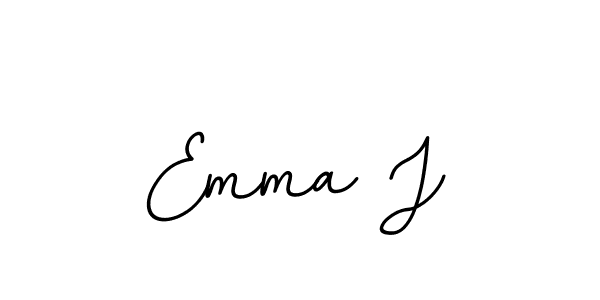 Use a signature maker to create a handwritten signature online. With this signature software, you can design (BallpointsItalic-DORy9) your own signature for name Emma J. Emma J signature style 11 images and pictures png