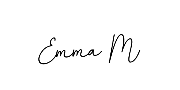 The best way (BallpointsItalic-DORy9) to make a short signature is to pick only two or three words in your name. The name Emma M include a total of six letters. For converting this name. Emma M signature style 11 images and pictures png