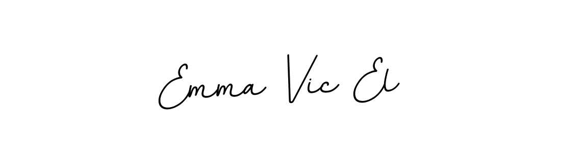 Use a signature maker to create a handwritten signature online. With this signature software, you can design (BallpointsItalic-DORy9) your own signature for name Emma Vic El. Emma Vic El signature style 11 images and pictures png