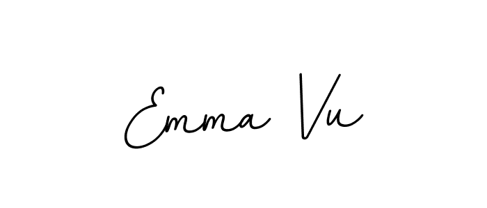 Emma Vu stylish signature style. Best Handwritten Sign (BallpointsItalic-DORy9) for my name. Handwritten Signature Collection Ideas for my name Emma Vu. Emma Vu signature style 11 images and pictures png