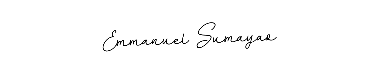 How to make Emmanuel Sumayao name signature. Use BallpointsItalic-DORy9 style for creating short signs online. This is the latest handwritten sign. Emmanuel Sumayao signature style 11 images and pictures png