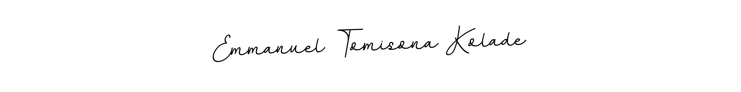 How to make Emmanuel Tomisona Kolade name signature. Use BallpointsItalic-DORy9 style for creating short signs online. This is the latest handwritten sign. Emmanuel Tomisona Kolade signature style 11 images and pictures png