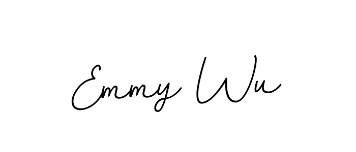 How to make Emmy Wu name signature. Use BallpointsItalic-DORy9 style for creating short signs online. This is the latest handwritten sign. Emmy Wu signature style 11 images and pictures png