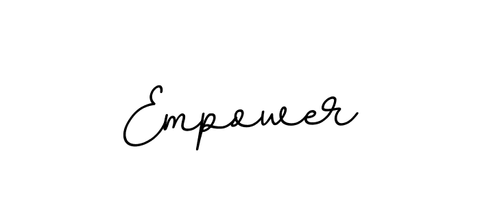 Use a signature maker to create a handwritten signature online. With this signature software, you can design (BallpointsItalic-DORy9) your own signature for name Empower. Empower signature style 11 images and pictures png