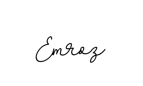 Make a beautiful signature design for name Emroz. With this signature (BallpointsItalic-DORy9) style, you can create a handwritten signature for free. Emroz signature style 11 images and pictures png