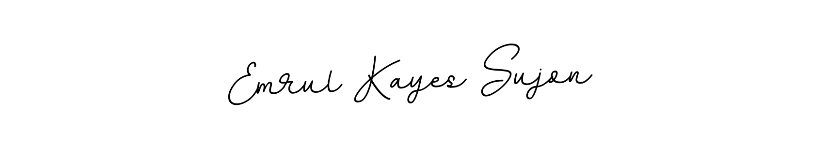 The best way (BallpointsItalic-DORy9) to make a short signature is to pick only two or three words in your name. The name Emrul Kayes Sujon include a total of six letters. For converting this name. Emrul Kayes Sujon signature style 11 images and pictures png