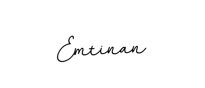 Design your own signature with our free online signature maker. With this signature software, you can create a handwritten (BallpointsItalic-DORy9) signature for name Emtinan. Emtinan signature style 11 images and pictures png