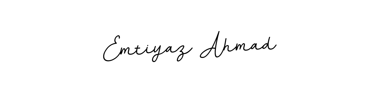 Design your own signature with our free online signature maker. With this signature software, you can create a handwritten (BallpointsItalic-DORy9) signature for name Emtiyaz Ahmad. Emtiyaz Ahmad signature style 11 images and pictures png