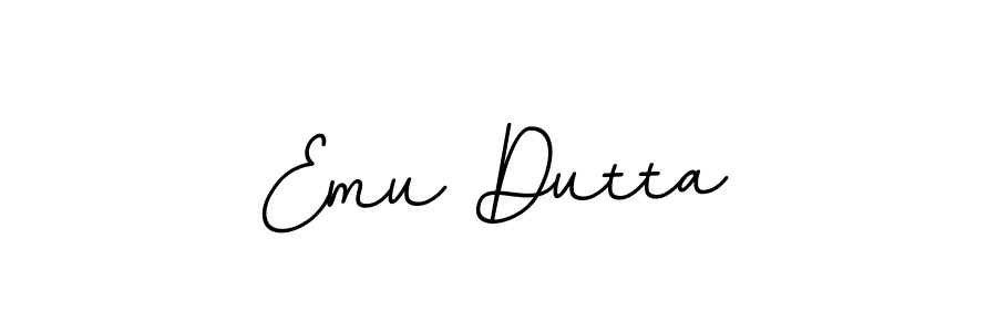 How to make Emu Dutta name signature. Use BallpointsItalic-DORy9 style for creating short signs online. This is the latest handwritten sign. Emu Dutta signature style 11 images and pictures png