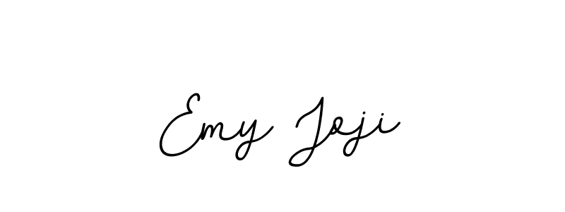 You should practise on your own different ways (BallpointsItalic-DORy9) to write your name (Emy Joji) in signature. don't let someone else do it for you. Emy Joji signature style 11 images and pictures png