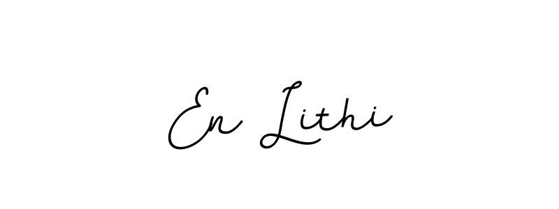 How to make En Lithi name signature. Use BallpointsItalic-DORy9 style for creating short signs online. This is the latest handwritten sign. En Lithi signature style 11 images and pictures png
