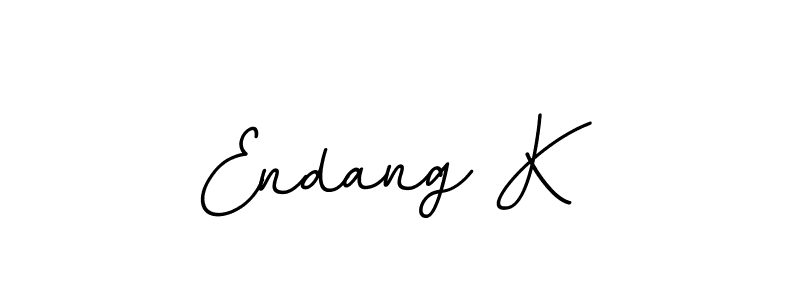 Design your own signature with our free online signature maker. With this signature software, you can create a handwritten (BallpointsItalic-DORy9) signature for name Endang K. Endang K signature style 11 images and pictures png