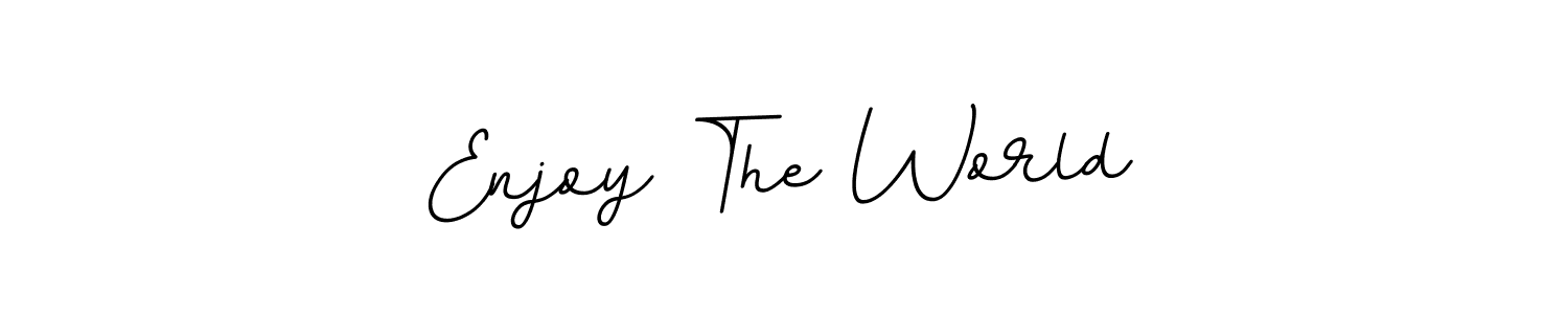 Also we have Enjoy The World name is the best signature style. Create professional handwritten signature collection using BallpointsItalic-DORy9 autograph style. Enjoy The World signature style 11 images and pictures png