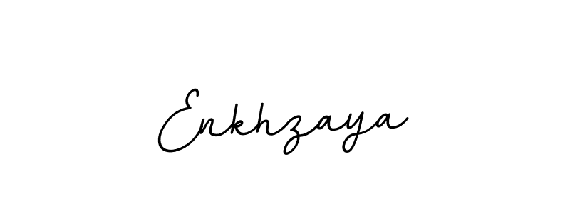 How to make Enkhzaya name signature. Use BallpointsItalic-DORy9 style for creating short signs online. This is the latest handwritten sign. Enkhzaya signature style 11 images and pictures png