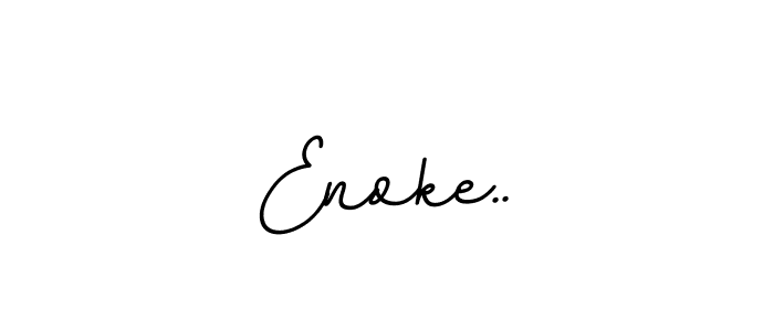 This is the best signature style for the Enoke.. name. Also you like these signature font (BallpointsItalic-DORy9). Mix name signature. Enoke.. signature style 11 images and pictures png